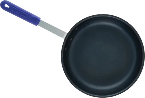 Vista 2 de Winco Sartén de aluminio de grado comercial con mango Stay Cool, compatible con inducción, acabado antiadherente, 12 pulgadas