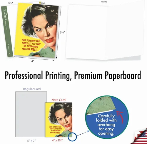 Vista 6 de The Best Card Company - 10 tarjetas de felicitación divertidas en blanco para mujer (4 x 5.12 pulgadas) - Surtido en caja para todas las ocasiones