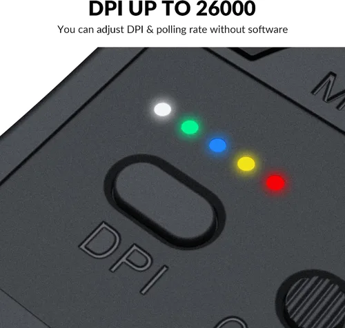 Vista 5 de Keychron M3 - Ratón inalámbrico, sensor PAW3395 con botón macro programable de 26,000 DPI, soporta 2.4 GHz/Bluetooth 5.1, diseño ergonómico