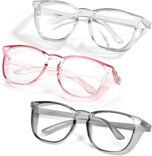 Vista 25 de Elegantes gafas de seguridad para mujeres y niñas, gafas anti-vaho, gafas protectoras, gafas transparentes