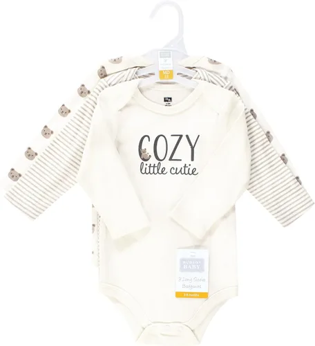 Vista 154 de Hudson Baby Body unisex de algodón de manga larga para bebé, leopardo rosa rojo