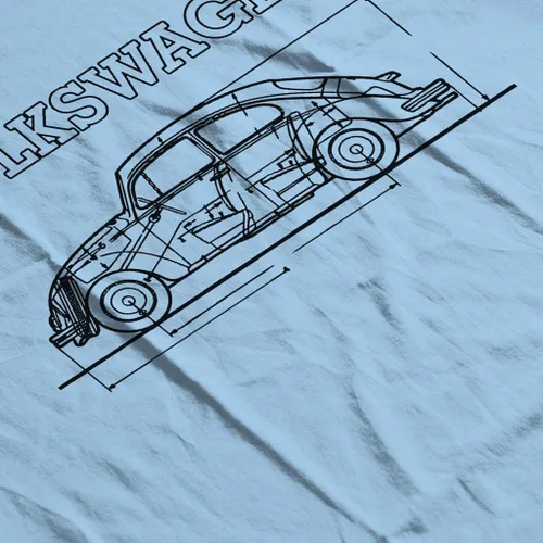 Vista 5 de Volkswagen Beetle Black Technical Schematic Women's Hooded Sweatshirt