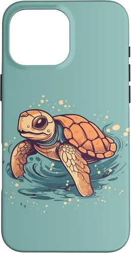 Vista 18 de Funda para iPhone SE (2020) / 7 / 8 Cute Kawaii Sea Turtle in the Ocean