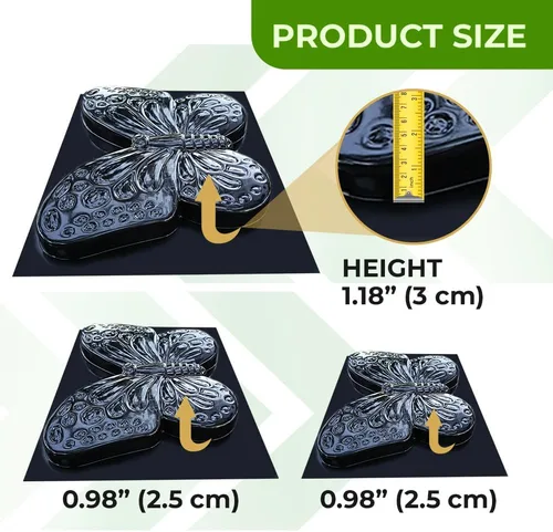 Vista 4 de 3 moldes de piedra de mariposa para escalonar, pavimento de bricolaje - Fundición Pathmaker Garden Pathmate Pavement Prefabricado Hormigón Moldes