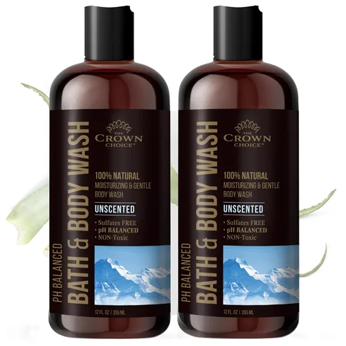Vista 12 de Gel de baño natural para mujeres, hombres y niños, limón orgánico, 12 onzas, pH 5.5, mejor equilibrio de pH, jabón líquido para todo
