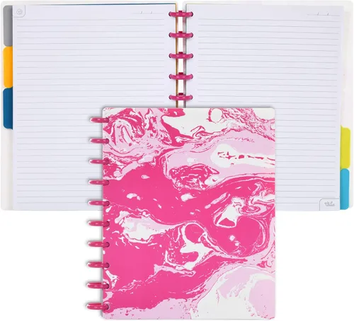 Vista 5 de Talia - Cuadernos de notas con tapas, planificador, personalizables, (Rosa de los 90, Junior (5.5 pulgadas x 8.5 pulgadas))