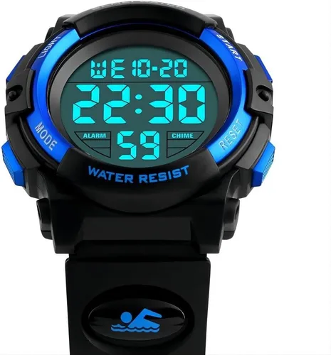 Vista 5 de MJSCPHBJK Reloj para niños, reloj para niños de 3 a 15 años, reloj digital deportivo al aire libre, multifuncional, cronógrafo LED 50 M, calendario