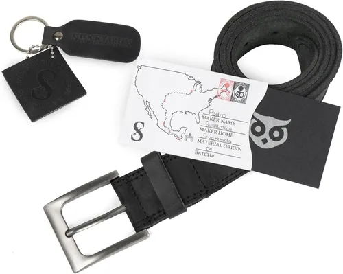 Vista 5 de Hide & Drink, Cinturón de cuero de grano completo de doble hilera para hombre, estilo occidental, accesorio casual de vaquero, hecho a mano