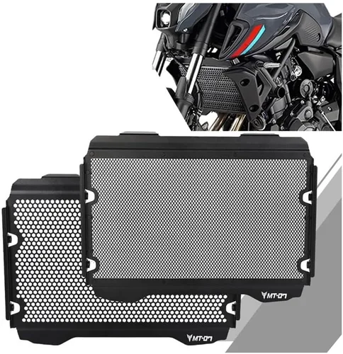 Vista 2 de Motorcycle Radiator Grille Guard, 2023 Motorcycle Accessories for Y&amaha MT-07 FZ-07 MT07 FZ07 MT 07 FZ 07 2022 2021 Radiator Grille Grill Guard