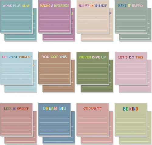 Vista 68 de Yinder 12 notas adhesivas inspiradoras, bonitas notas adhesivas motivacionales, regalos de agradecimiento a los empleados, a granel para profesores