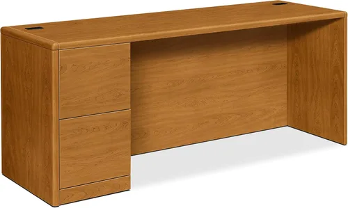 Vista 3 de HON Pedestal Credenza, derecha, 72 x 24 x 29-1/2 pulgadas, caoba