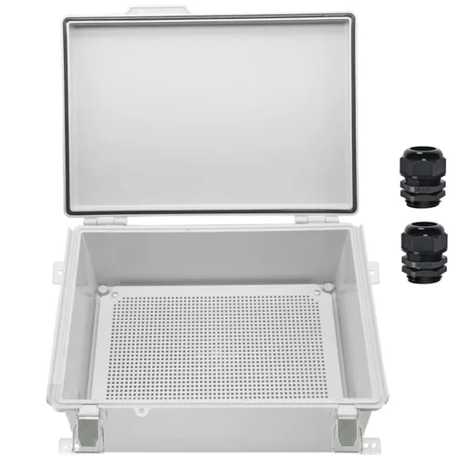 Vista 16 de Zulkit Caja de conexiones IP67 Caja eléctrica impermeable para proyectos con cubierta transparente con bisagras, cierre de acero inoxidable, carcasa