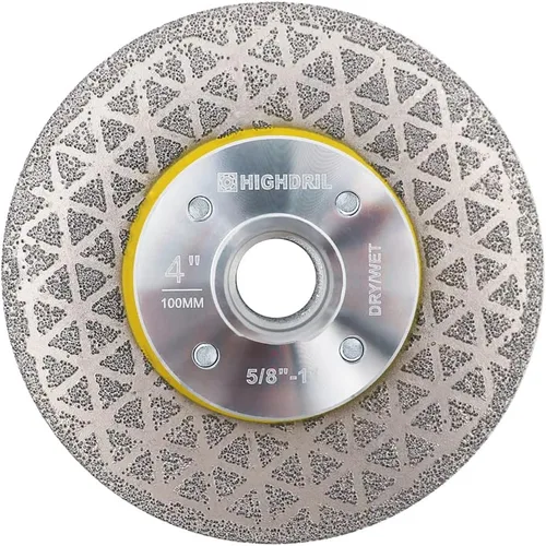 Vista 7 de HIGHDRIL Cuchilla de porcelana de diamante para cortar y moler, diámetro de 4 pulgadas, rueda de copa multiusos de 4 pulgadas, disco de diamante