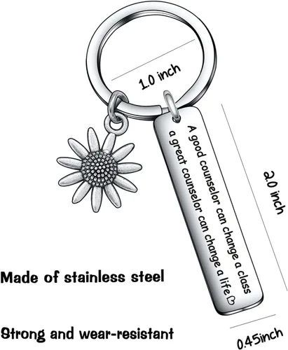 Vista 2 de Llavero de consejero escolar, joyería de apreciación para compañeras de trabajo, joyería para madre, consejero escolar, joyería de cumpleaños