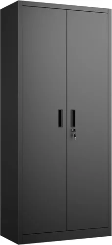 Vista 30 de Organizador de gabinete de almacenamiento de garaje de metal de 71 Negro