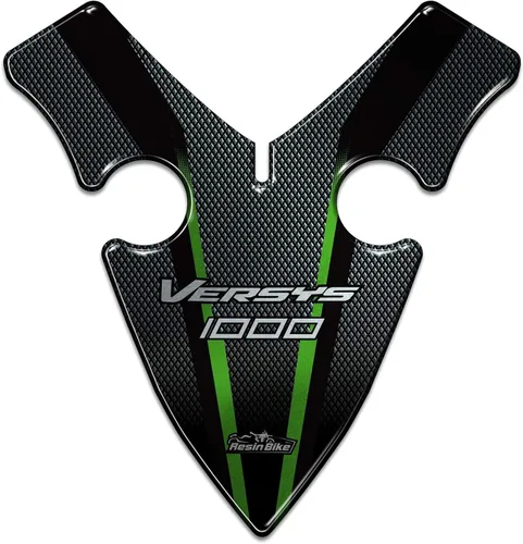 Vista 2 de Resin Bike Adhesivos 3D para motocicleta compatibles con Kawasaki Versys 1000 Grand Tour 2019-2020. Protección frontal contra golpes y arañazos.