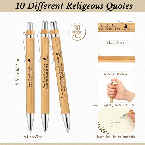 Vista 3 de Ctosree 60 unidades de regalo cristiano a granel para mujeres, cuaderno de versículos de la Biblia, diario de oración, bolígrafo inspirador, bloc