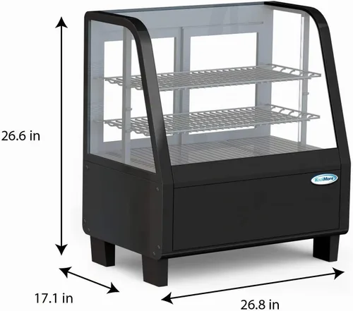 Vista 4 de KoolMore CDC-3C-BK Refrigerador comercial, 3 pies cúbicos, negro