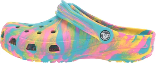 Vista 10 de Zuecos Crocs clásicos con diseño de teñido anudado marmoleado (para niños)