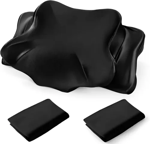 Vista 8 de Funda de almohada de satén grueso, funda de almohada elástica de 16 x 24 pulgadas para almohada cervical o almohadas de espuma viscoelástica