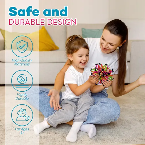 Vista 7 de 4E's Novelty Esfera de bola de respiración expandible (paquete de 4) juguete para niños para aliviar el estrés, juguetes para ansiedad, yoga