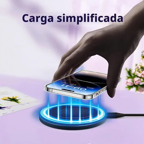 Vista 6 de Cargador inalámbrico compatible con iPhone 16 15 14 13 12 11 Pro Max/Mini/Plus/XR/X/8, alfombrilla de carga rápida inalámbrica de 15 W máx