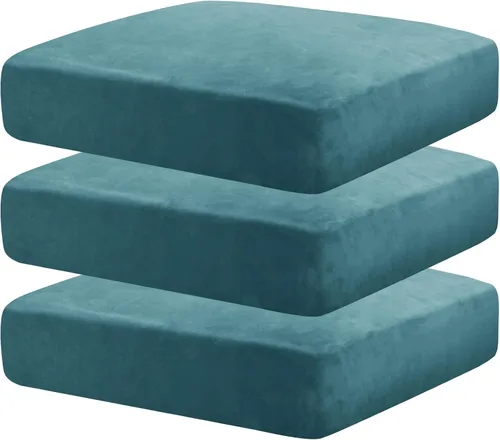 Vista 24 de MAXIJIN Fundas de cojín elásticas de terciopelo para sofá, funda de cojín suave de repuesto para sofá de dos plazas, protector de asiento