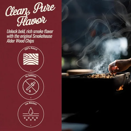 Vista 3 de Smokehouse Productos Todos los trozos de madera con sabor natural para ahumar