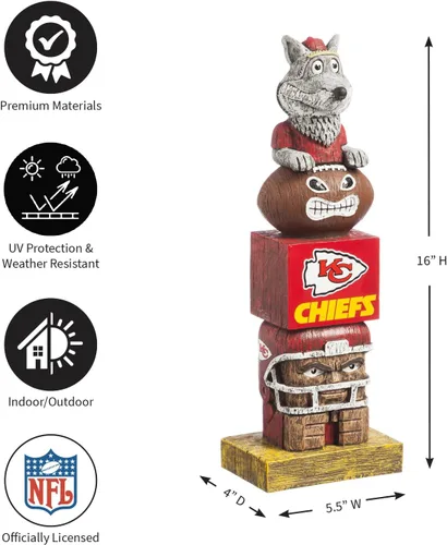 Vista 3 de Team Sports America Totem Tiki Totem Unisex de la NFL, Multicolor
