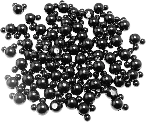 Vista 4 de 150 piezas de 0.591 in DIY pulsera collar joyería hecho a mano artesanía fabricación Mickey Mouse cabeza cuentas acrílicas agujero grande pastel
