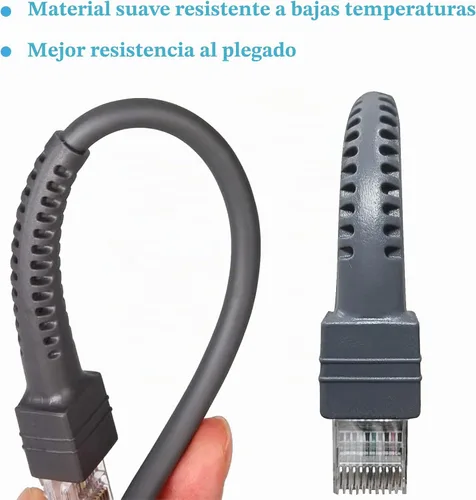 Vista 4 de Cable USB para escáner de código de barras Symbol Zebra Motorola, cable USB a RJ45, CBA-U01-S07ZAR LS2208-SR DS2208 DS8178 LS1203 LS4208 DS4208