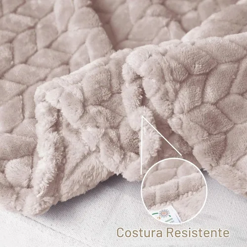 Vista 7 de Exclusivo Mezcla Manta de forro polar para sofá, 50 x 70 pulgadas, camello
