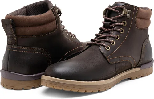Vista 23 de Vostey - Botas tobilleras con cordones (Chukka), de senderismo, impermeables y estilo informal para hombre