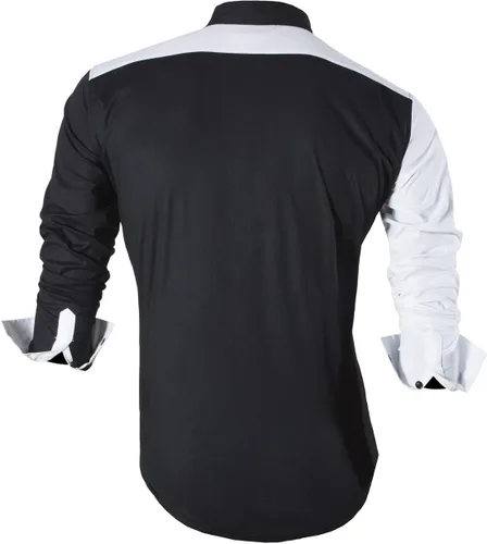 Vista 82 de JZS041, camisa de vestir de manga larga para hombre