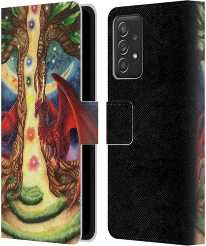 Vista 317 de Head Case Designs Officially Licensed Carla Morrow Galactic Entrancement Dragons Leather Wallet Case Compatible with Samsung Galaxy A07 4G