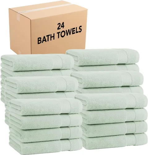 Vista 30 de Juego de toallas de baño Arkwright de 4 piezas - 100% algodón súper suave, 600 GSM de secado rápido y absorbente, artículos de lujo para baño