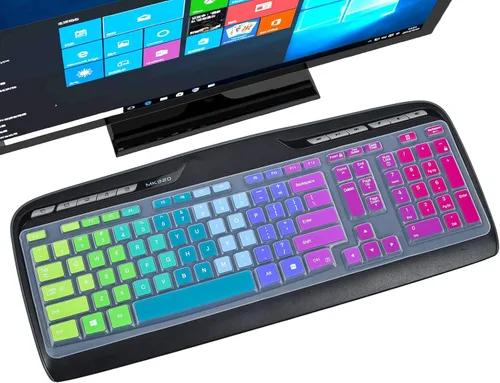 Vista 9 de Logitech MK320-YR002/Y-R0009 - Funda para teclado de escritorio inalámbrico Logitech MK320-YR002/Y-R0009, protector de teclado transparente