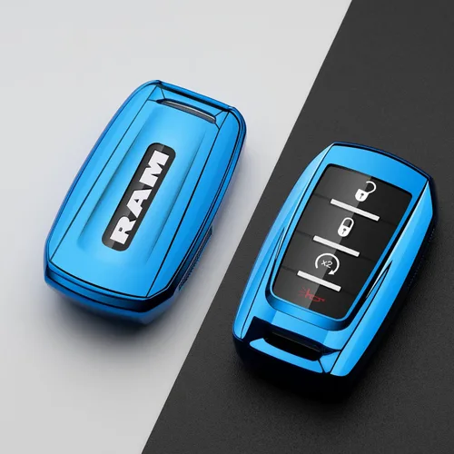 Vista 4 de Compatible con Funda para Llave Dodge Ram 1500 2500 3500 Azul Accesorios para Auto
