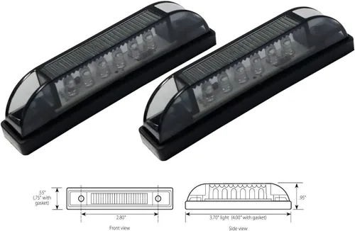 Vista 9 de iJDMTOY Kit de luces LED ámbar de lente ahumada compatible con Toyota Tacoma 2012 en adelante, juego central de 2 lámparas de marcador con cableado