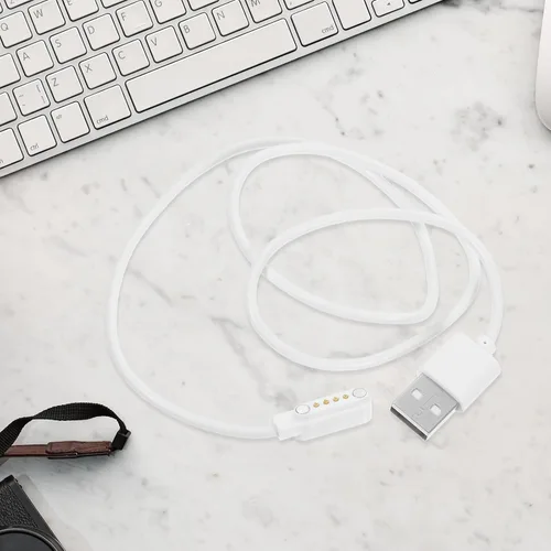 Vista 3 de Toddmomy Cable de carga magnético para reloj inteligente de 4 pines, cable de carga USB para relojes de teléfono, compatible con bandas inteligentes