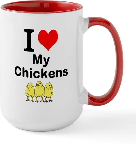 Vista 24 de CafePress Backyard Chicken Whisperer Mugs Taza de café de cerámica de 15 oz (15.0 fl oz)