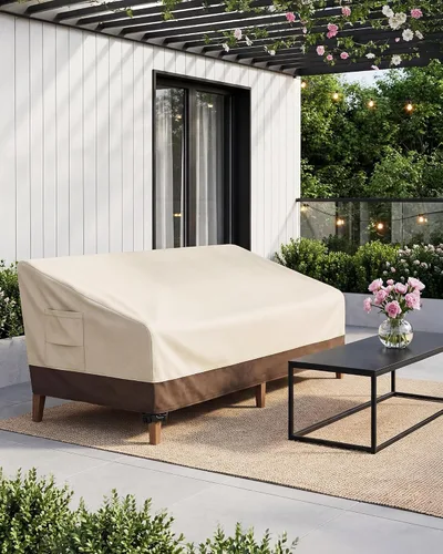 Vista 7 de Vailge Funda para Sofá de Patio de Servicio Pesado, 100% Impermeable Funda para Sofá de Exterior de 3 Plazas, Fundas para Muebles de Jardín y Patio