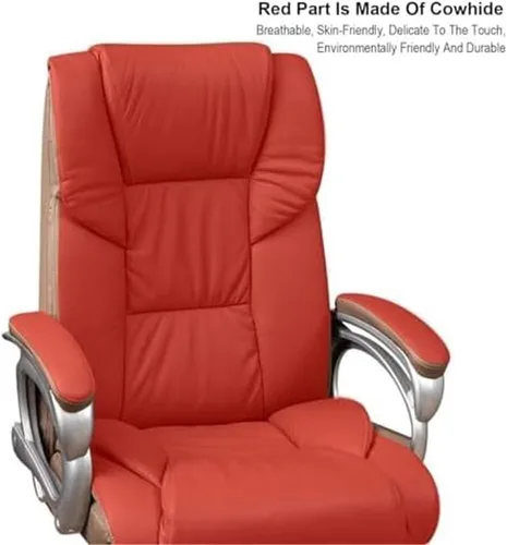 Vista 3 de Big and Tall Office Chair Leather Executive Heavy Duty Ergonomic Computer Desk Chair with Adjustable Lumbar Support Headrest and Footrest High Back