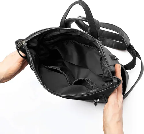 Vista 5 de Freshly Picked Mini mochila minimalista para pañales, Negro -, Antiguo