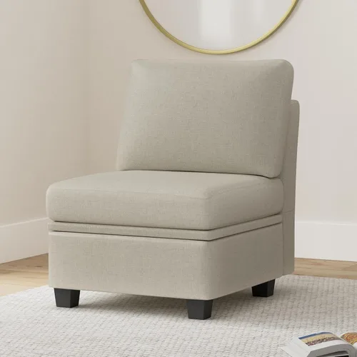 Vista 2 de Weture Módulo medio para sofá modular seccional, sofá seccional convertible, color beige