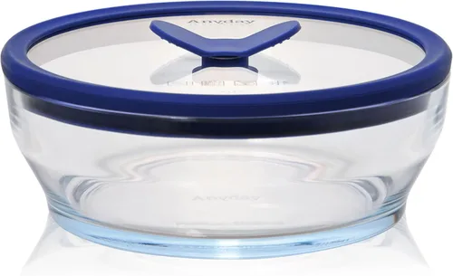 Vista 15 de Anyday Paquete de 2 (4 tazas poco profundas) recipientes de vidrio para almacenamiento de alimentos con tapas de vidrio Preparación de comidas sin