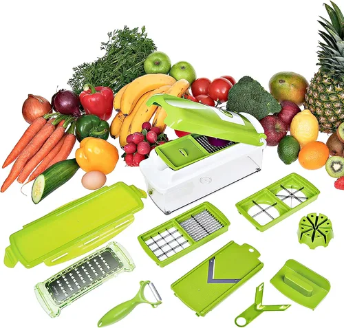 Vista 6 de Genius Nicer Dicer Plus 18 piezas Kiwi Cortador multiusos Cortador de frutas y verduras