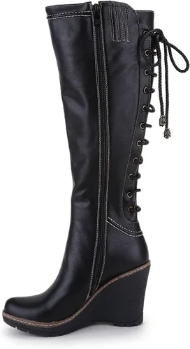 Vista 2 de ANN CREEK 'Camuy' botas de cuña con encaje en la espalda para mujer