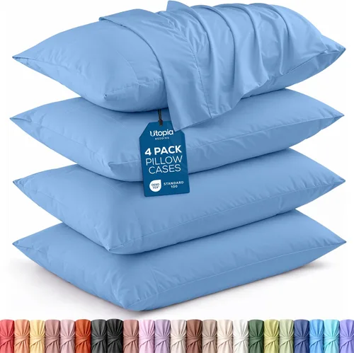 Vista 49 de Utopia Bedding - Juego de 2 fundas de almohada tamaño estándar, con cierre de sobre, tela de microfibra cepillada suave, resistentes al encogimiento