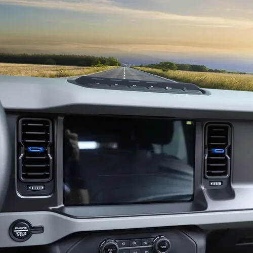Vista 6 de RT-TCZ Cubierta de ventilación para consola central, ajuste de aire acondicionado, accesorios interiores para Ford Bronco 2021 2022 2023, azul